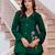 green fancy silk blend kurta set