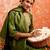 mehendi fancy cotton silk kurta set
