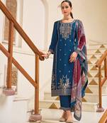 teal fancy viscose kurta set