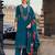 teal fancy viscose kurta set
