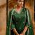 green fancy silk blend kurta set