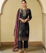 black fancy viscose kurta set
