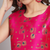rani-pink fancy cotton silk kurta set