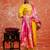yellow fancy silk blend kurta set