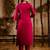 maroon fancy silk blend kurta set