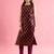 maroon fancy silk blend kurta set