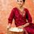 maroon fancy cotton silk kurta set