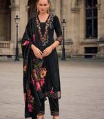 black fancy viscose kurta set