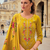 yellow fancy viscose kurta set