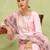 pink fancy silk blend kurta set