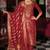 Maroon silk blend designer festive wear readymade suit