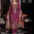 purple fancy banarasi silk kurta set