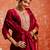 maroon fancy cotton silk kurta set