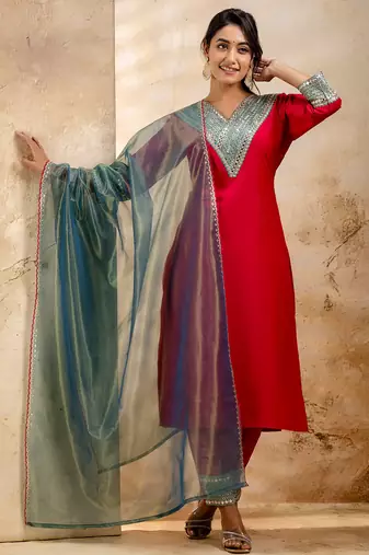 Rani viscose rayon designer festive wear readymade suit