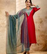 Rani viscose rayon designer festive wear readymade suit