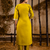 light-yellow fancy viscose rayon kurta set