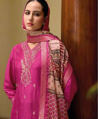 rani-pink fancy viscose kurta set 3