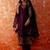 purple fancy cotton silk kurta set