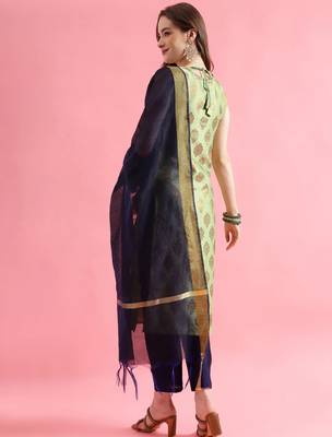 pear fancy silk blend kurta set 4