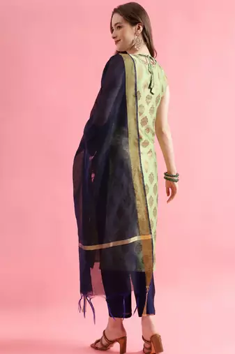 pear fancy silk blend kurta set