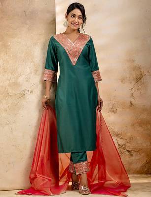 Rama viscose rayon designer festive wear readymade suit 1