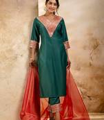 Rama viscose rayon designer festive wear readymade suit
