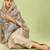 beige fancy silk blend kurta set