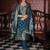 teal fancy banarasi silk kurta set