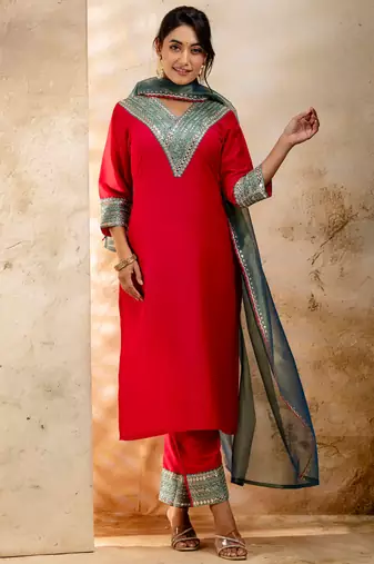 Rani viscose rayon designer festive wear readymade suit