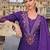 purple fancy viscose kurta set
