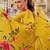 yellow fancy viscose kurta set