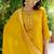yellow fancy viscose rayon kurta set