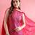 rani-pink fancy silk blend kurta set