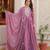 Lavender pure star georgette designer festive wear readymade suit