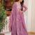 Lavender pure star georgette designer festive wear readymade suit