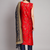 red fancy cotton silk kurta set