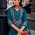 teal fancy viscose kurta set