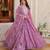 Lavender pure star georgette designer festive wear readymade suit