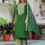 green fancy silk blend kurta set