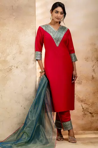 Rani viscose rayon designer festive wear readymade suit