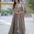 Beige star georgette designer festive wear readymade suit
