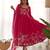 rani-pink fancy pure organza kurta set