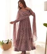 multicolor fancy pure georgette kurta set