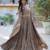 Beige star georgette designer festive wear readymade suit