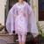 lavender fancy viscose rayon kurta set