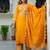 Mustard silk blend designer festive wear readymade suit