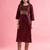 maroon fancy cotton kurta set