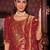 Maroon silk blend designer festive wear readymade suit