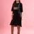 black fancy cotton kurta set