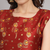 maroon fancy cotton silk kurta set